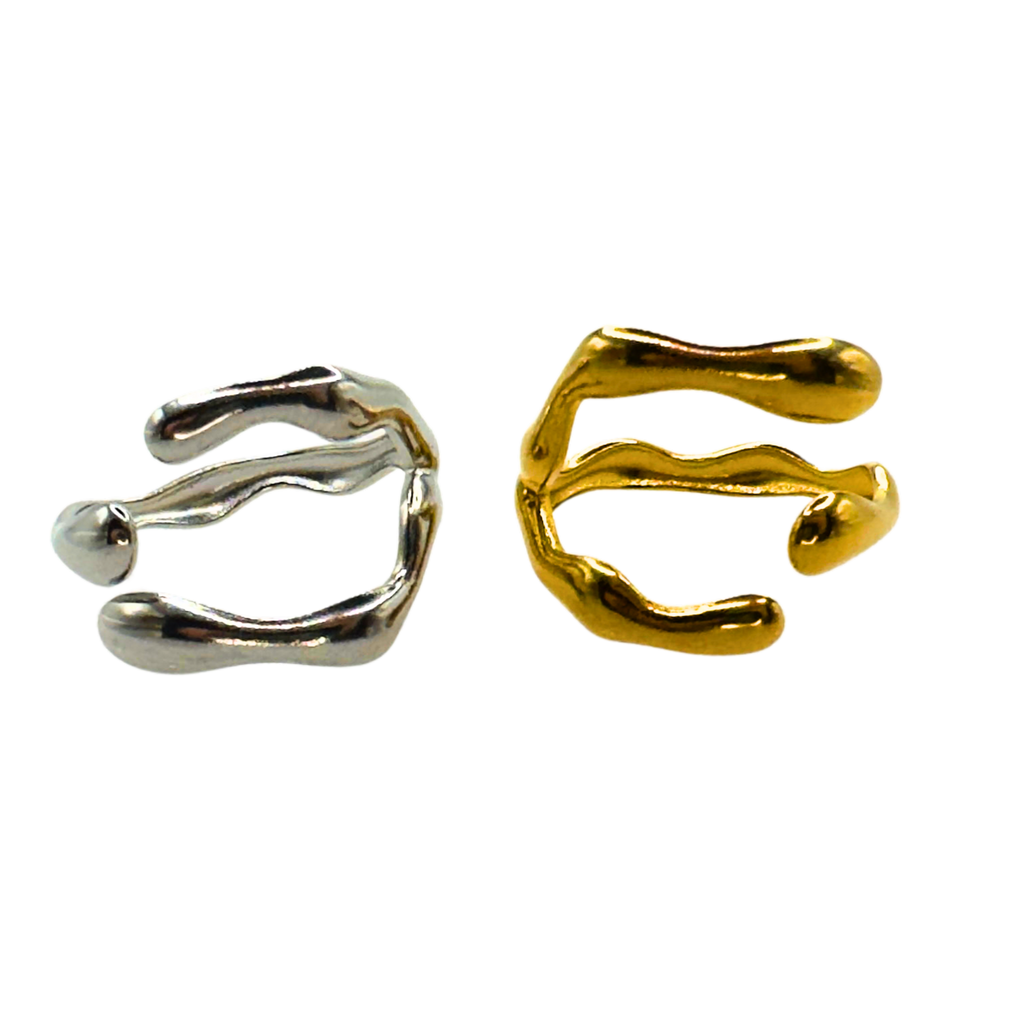 Pierścionek Melting Metal