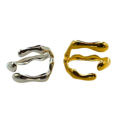 Pierścionek Melting Metal