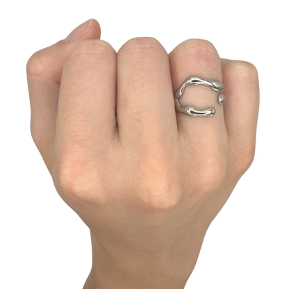 Pierścionek Melting Metal