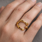 Pierścionek Melting Metal