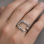 Pierścionek Melting Metal